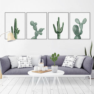Green Cactus Wall Art Print – AMIAH