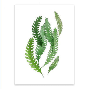 Green Tropical Plants Wall Art Print – BLAIR