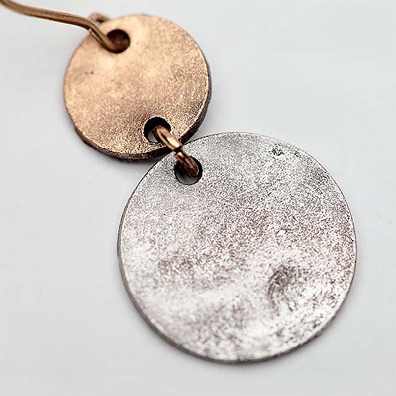 Rustic Copper Patina Nickel Free Dangle Earrings from Switzerland ZELLA.CH