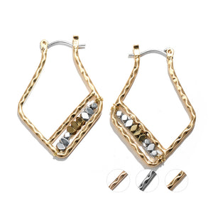 Vintage Natural Stone Beads Nickel Free Geometric Earrings from Switzerland ZELLA.CH