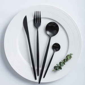 Black Stainless Steel Tableware Set - HANA
