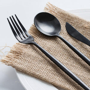 Black Stainless Steel Tableware Set - HANA