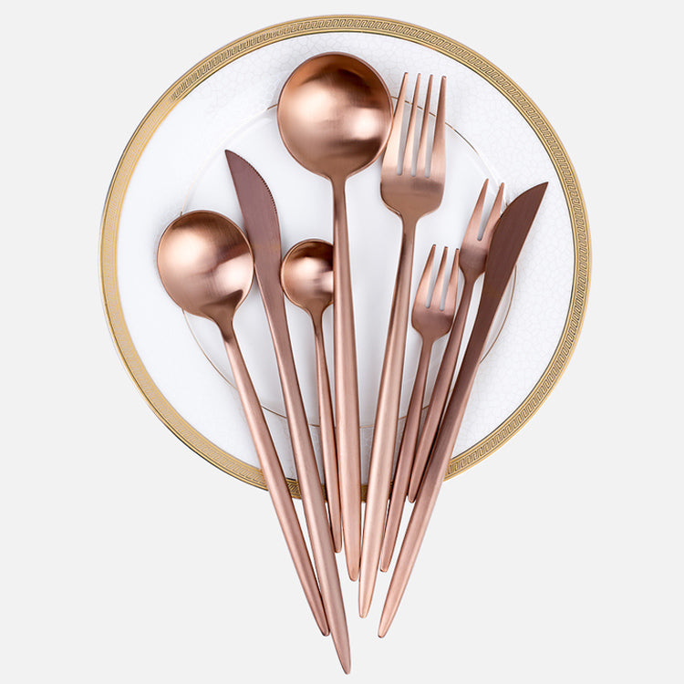 Gold Stainless Steel Tableware Set - ROSA