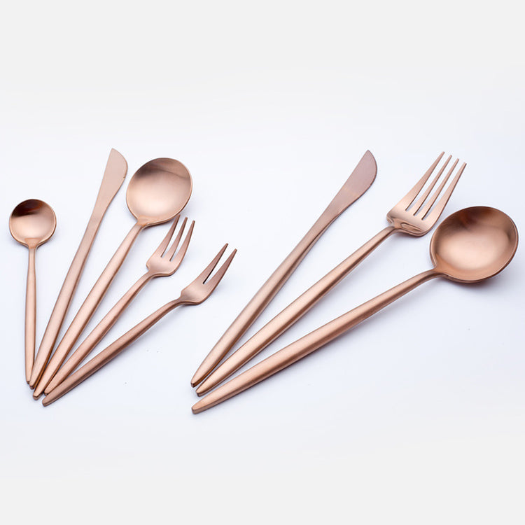 Gold Stainless Steel Tableware Set - ROSA