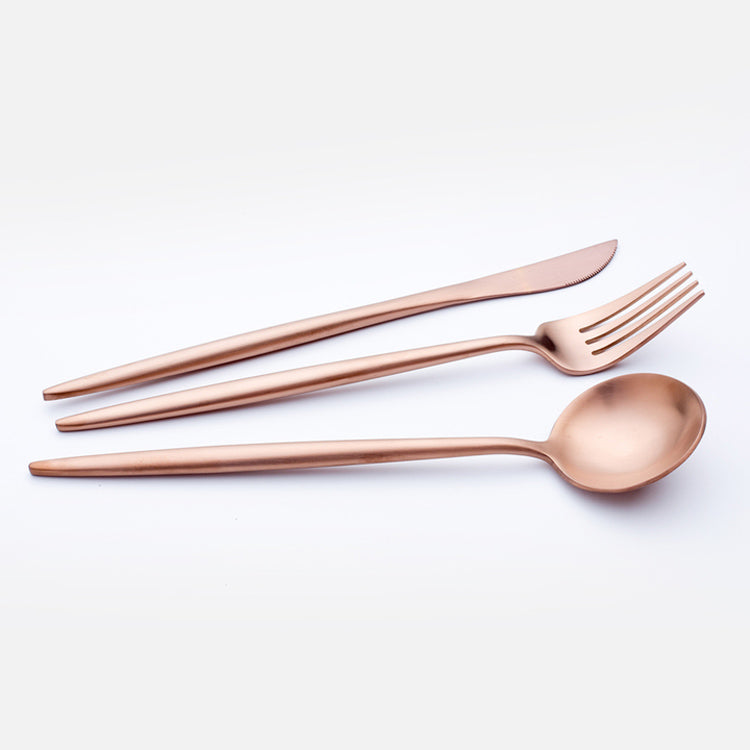 Gold Stainless Steel Tableware Set - ROSA