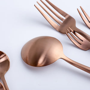 Gold Stainless Steel Tableware Set - ROSA