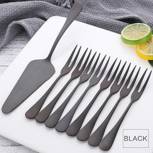 Stainless Steel Cake Forks and Cake Shovel Set - ONIE