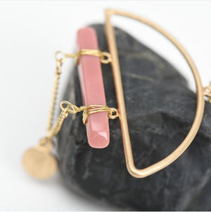 Pink Resin Nickel Free Gold Tassel Drop Earrings from Switzerland zella.ch