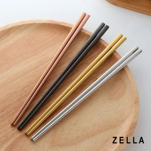 Gold Plated Stainless Steel Japanese Chopsticks Set - KAIRA