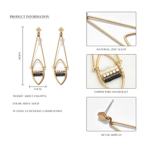 Bohemian Glass Beads Nickel Free Geometric Drop Earrings from Switzerland zella.ch