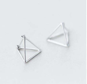 Nickel Free Metal Alloy Gold Rose Gold Silver Prism Style Stud Earrings from Switzerland Zella.ch