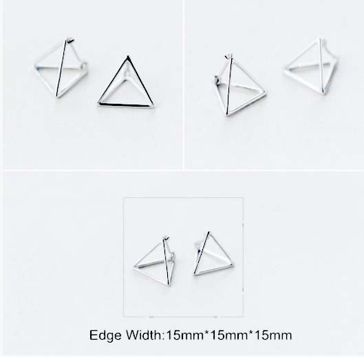 Nickel Free Metal Alloy Gold Rose Gold Silver Prism Style Stud Earrings from Switzerland Zella.ch