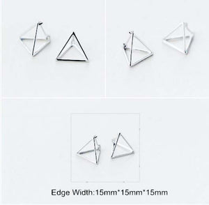 Nickel Free Metal Alloy Gold Rose Gold Silver Prism Style Stud Earrings from Switzerland Zella.ch