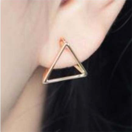 Nickel Free Metal Alloy Gold Rose Gold Silver Prism Style Stud Earrings from Switzerland Zella.ch