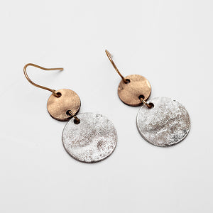 Rustic Copper Patina Nickel Free Dangle Earrings from Switzerland ZELLA.CH
