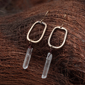 Crystal Glass Antique Vintage Gold Nickel Free Drop Earrings from Switzerland zella.ch