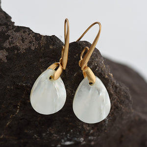 Ethnic Moon Shape Nickel Free Gold Drop Earrings from Switzerland zella.ch