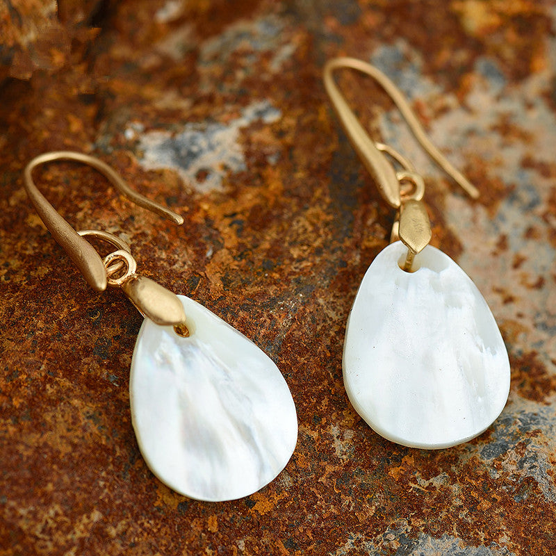 Ethnic Moon Shape Nickel Free Gold Drop Earrings from Switzerland zella.ch