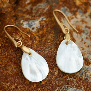 Ethnic Moon Shape Nickel Free Gold Drop Earrings from Switzerland zella.ch