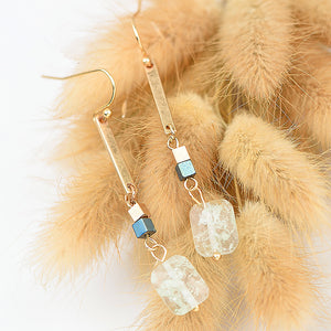 Nickel Free Natural Stone Gold Hook Earrings Natural Stone Beads from Switzerland Zella.ch