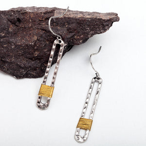 Antique Metal Style Copper Wire Dangle Earrings From Switzerland Zella.ch