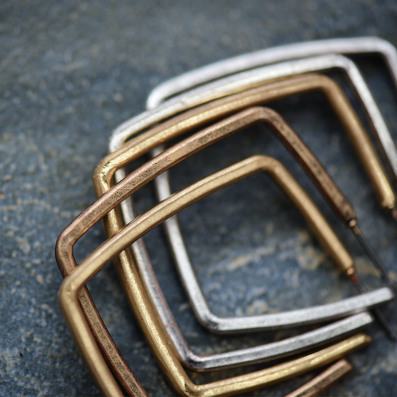 Big Open Cuff Nickel Free Antique Gold Silver Drop Earrings from Switzerland from zella.ch