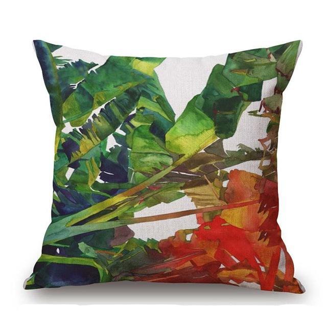 Pillow Cover Banana Leaves Print - KEI - 45x45cm