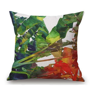 Pillow Cover Banana Leaves Print - KEI - 45x45cm
