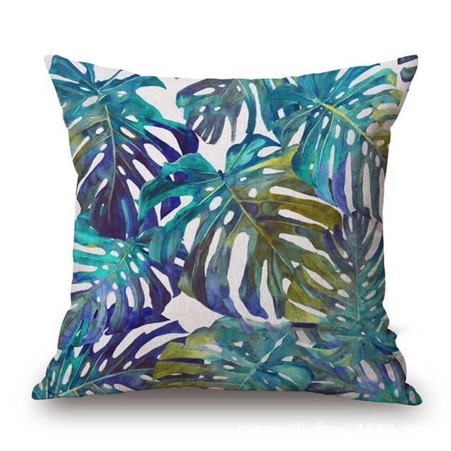 Pillow Cover Tropical Print - KIT - 45x45cm