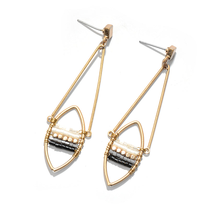 Bohemian Glass Beads Nickel Free Geometric Drop Earrings from Switzerland zella.ch