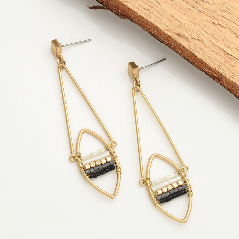 Bohemian Glass Beads Nickel Free Geometric Drop Earrings from Switzerland zella.ch