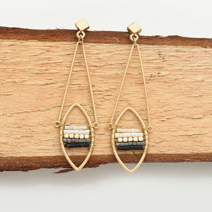 Bohemian Glass Beads Nickel Free Geometric Drop Earrings from Switzerland zella.ch
