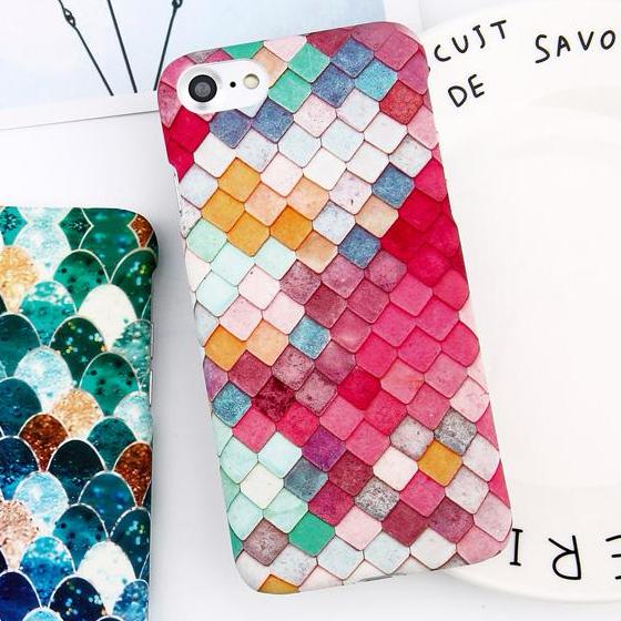 Shades of Pink Square Pattern iPhone Case - NIN