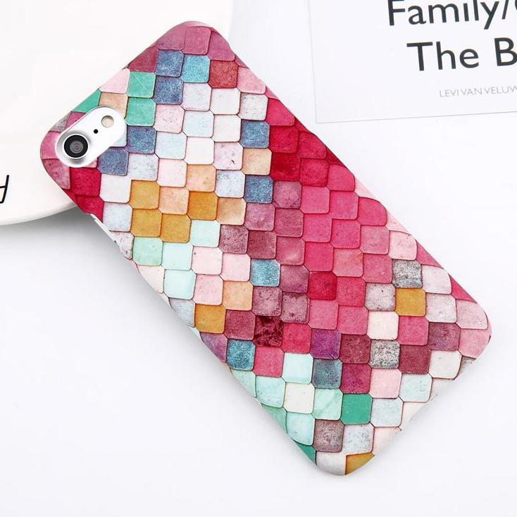 Shades of Pink Square Pattern iPhone Case - NIN