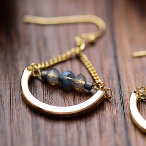 Natural Hematite Beads Nickel Free Gold Drop Earrings from Switzerland zella.ch