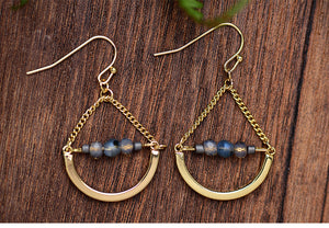 Natural Hematite Beads Nickel Free Gold Drop Earrings from Switzerland zella.ch