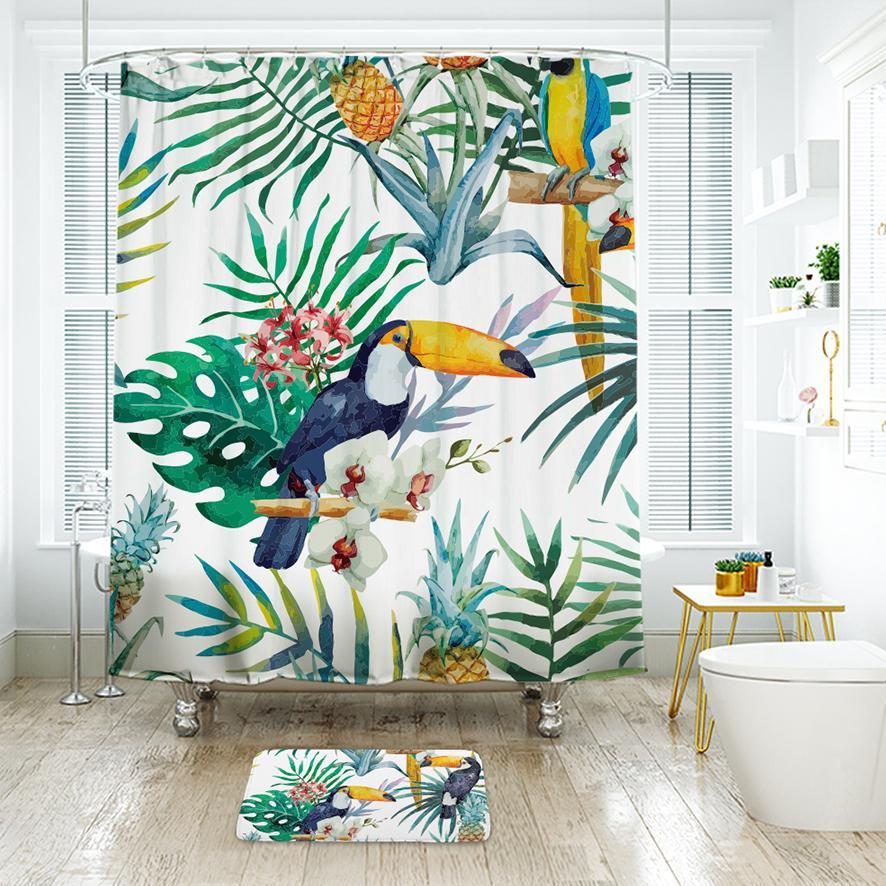 Shower Curtains Toucan Bird Print - BETH - 3 SIZES