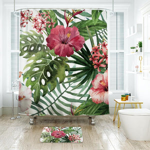 Shower Curtains Gumamela Flower Print - BESS - 3 SIZES