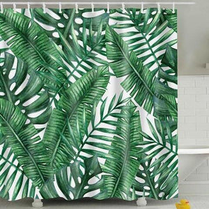 Shower Curtains Leafy Print - AYLA - 3 SIZES