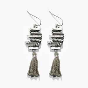 Boho Tassel Cotton Thread Dangle Earrings Zinc Alloy Nickel Free Antique Gold Silver from Switzerland