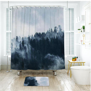 Shower Curtains Landscape Painting Print - ASON - 3 SIZES