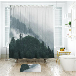 Shower Curtains Landscape Painting Print - ASHA - 3 SIZES