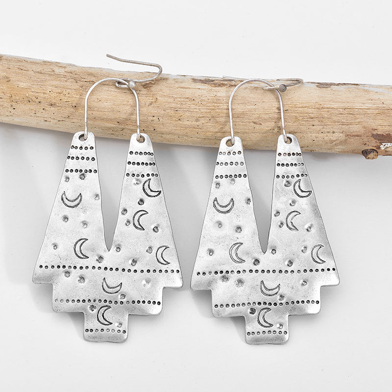 Nickel Free Ethnic Style Antique Gold Silver Dangle Earrings from Switzerland