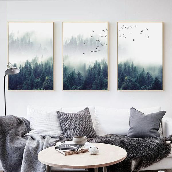 Green Forest Lanscape Wall Art Print – GILDA