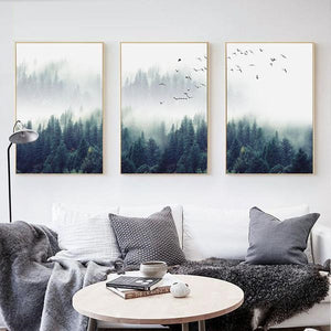 Green Forest Lanscape Wall Art Print – GILDA