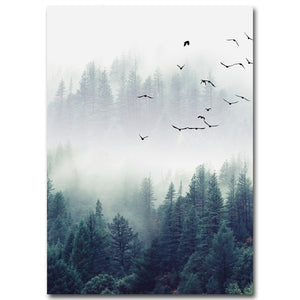 Green Forest Lanscape Wall Art Print – GILDA