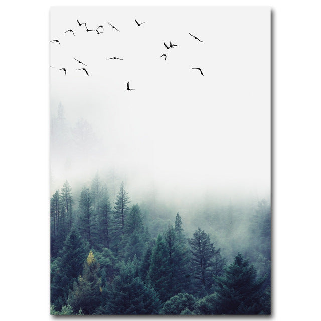 Green Forest Lanscape Wall Art Print – GILDA