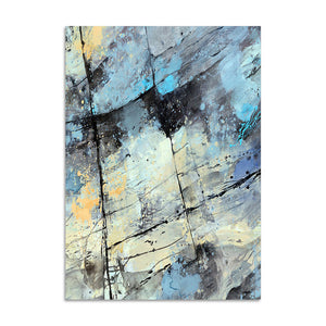 Abstract Blue Crack Marble Wall Art Print – CHYNA