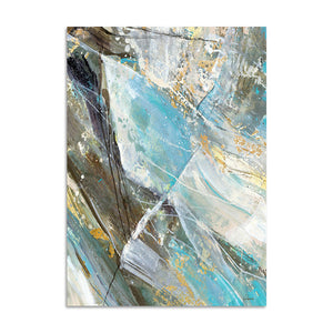 Abstract Blue Crack Marble Wall Art Print – CHYNA