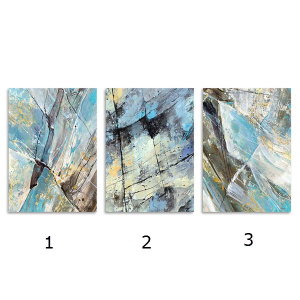 Abstract Blue Crack Marble Wall Art Print – CHYNA